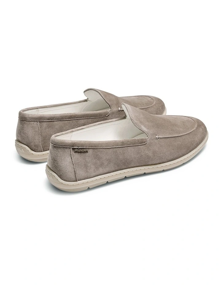 Riviera Suede Loafers in Taupe image 4