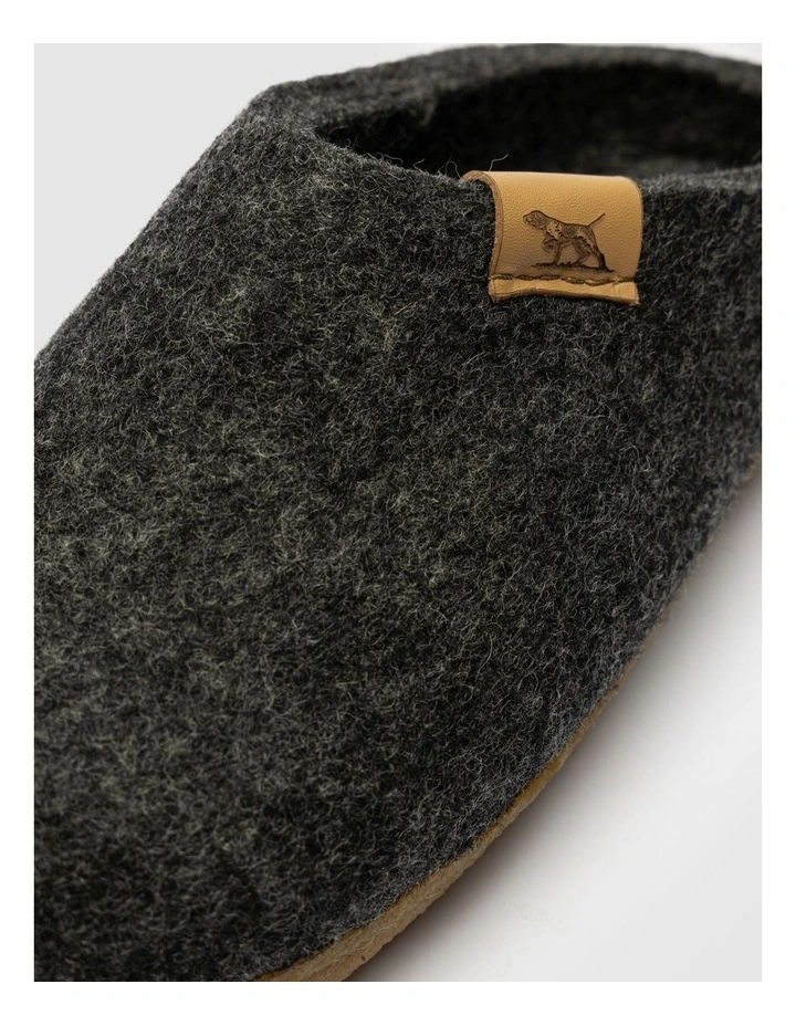 Wanaka Wool Slipper in Charcoal image 5