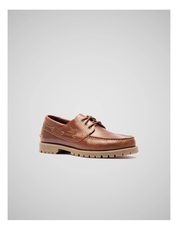 Devonport Cleated Boat Shoe in Chestnut image 2