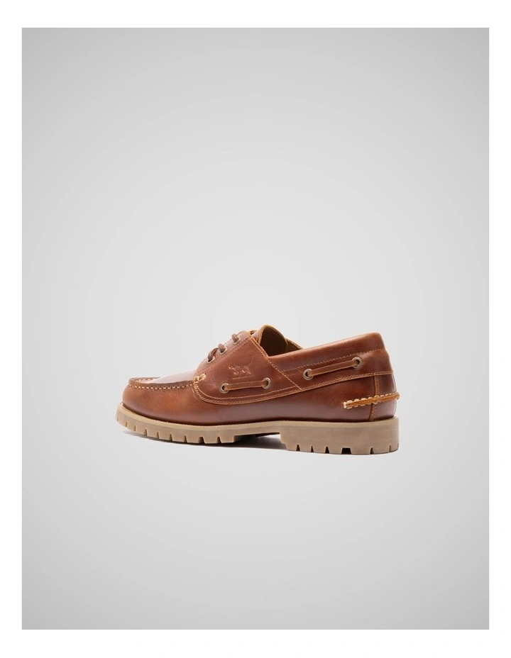 Devonport Cleated Boat Shoe in Chestnut image 3