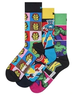 Marvel Avengers Sock Gift Set Pack Of 3 in Green