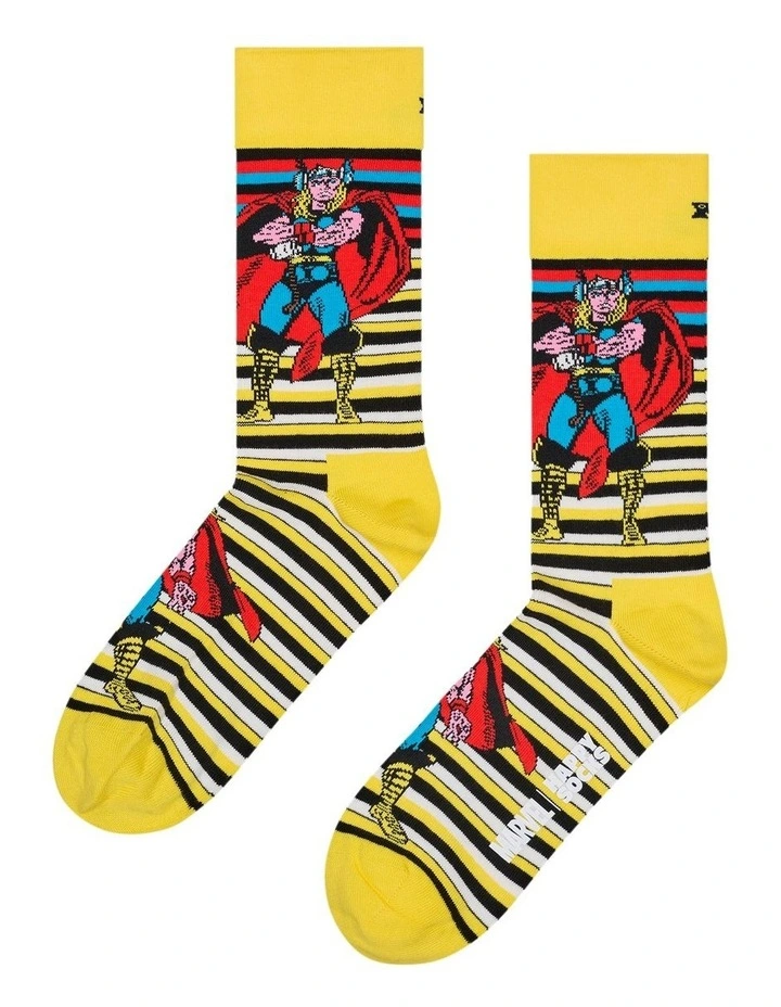 Marvel Avengers Sock Gift Set Pack Of 6 in Black image 3