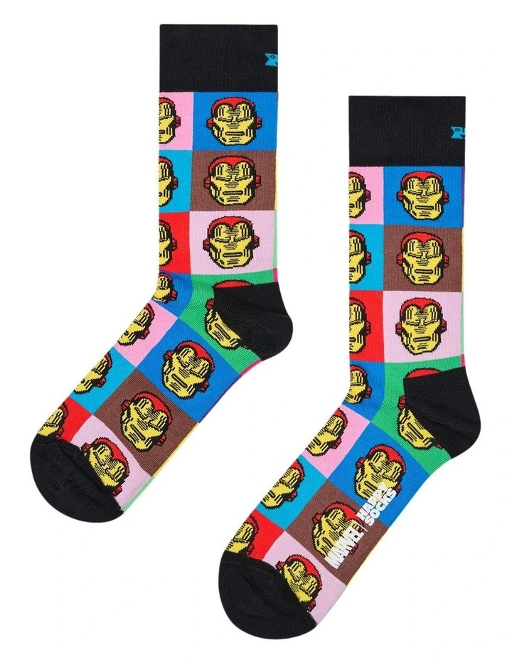 Marvel Avengers Sock Gift Set Pack Of 6 in Black image 4