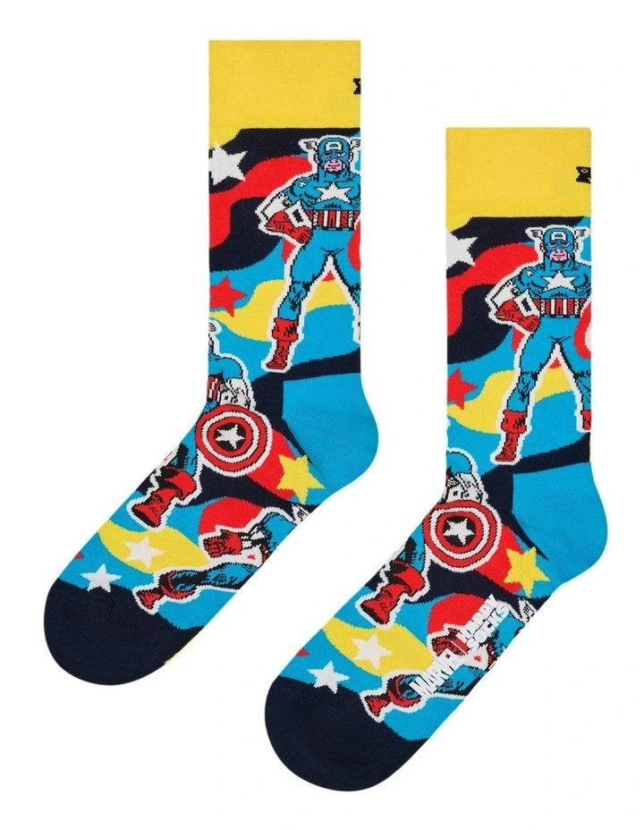 Marvel Avengers Sock Gift Set Pack Of 6 in Black image 5