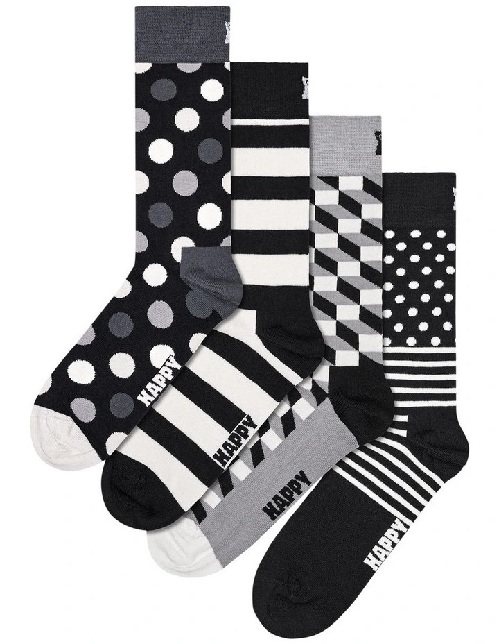 Classic Sock Gift Set Pack Of 4 in Black image 1