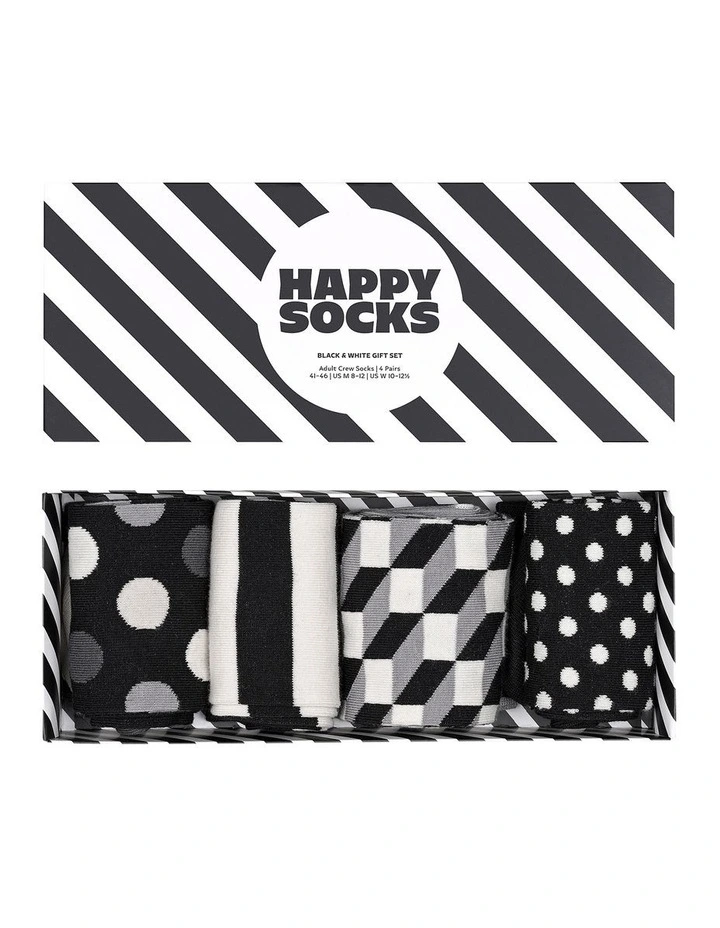 Classic Sock Gift Set Pack Of 4 in Black image 2