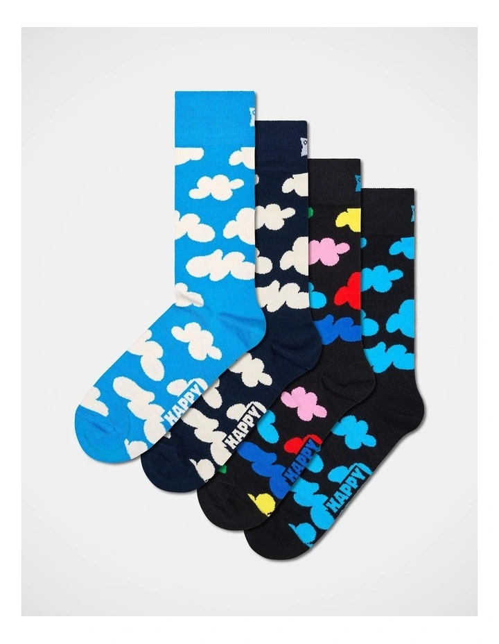 Cloudy Gift Set Socks 4-Pack in Light Blue image 1