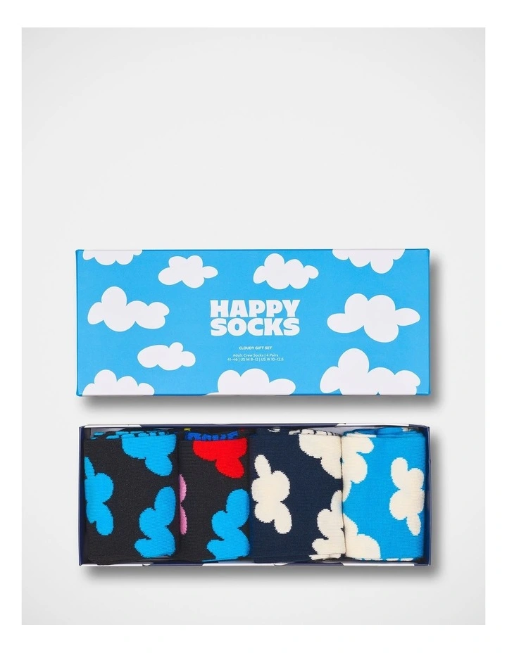 Cloudy Gift Set Socks 4-Pack in Light Blue image 6