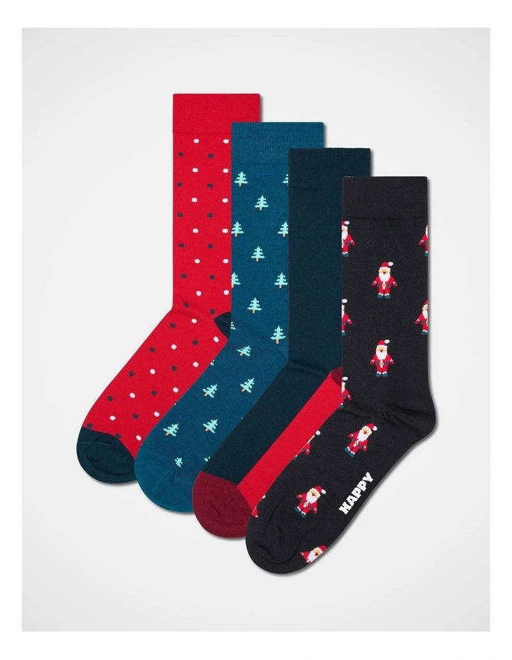 Lite Holiday Gift Set Socks 4-Pack in Red image 1