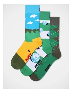 Golf Socks Gift Set 3 Pack