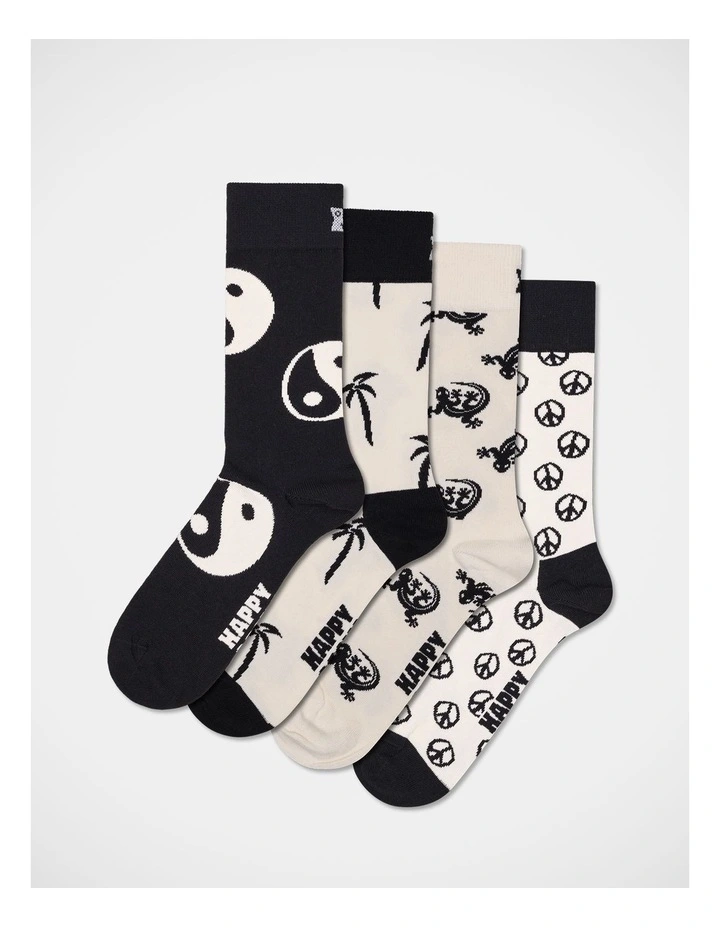 Black & White Socks Giftset 4 Pack image 1