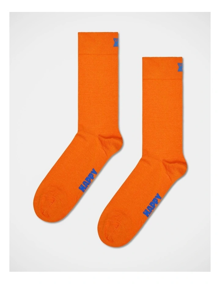 Solid Socks in Grey, Orange, and Blue 3-Pack image 2