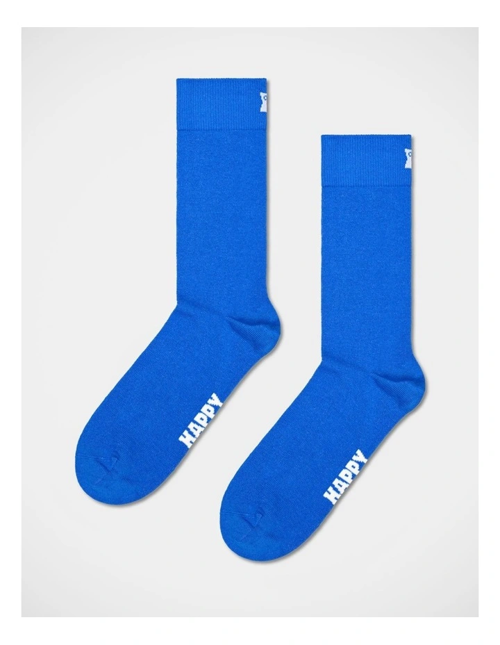 Solid Socks in Grey, Orange, and Blue 3-Pack image 3