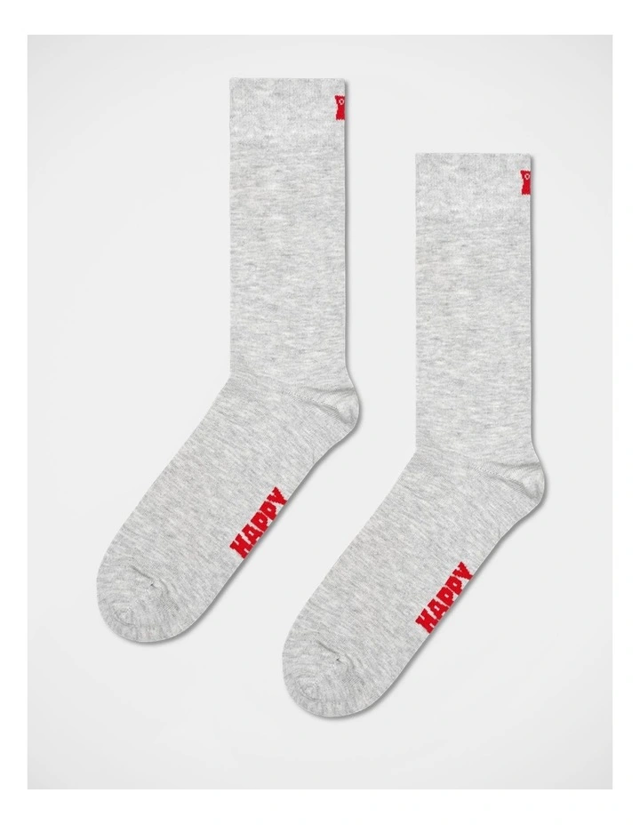 Solid Socks in Grey, Orange, and Blue 3-Pack image 4