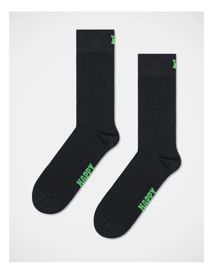 3-Pack Solid Socks in Grey, Pink, and Black image 3
