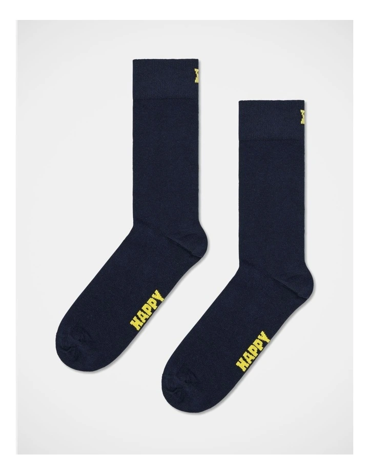 3-Pack Solid Socks in Blue, Red, and Black image 3