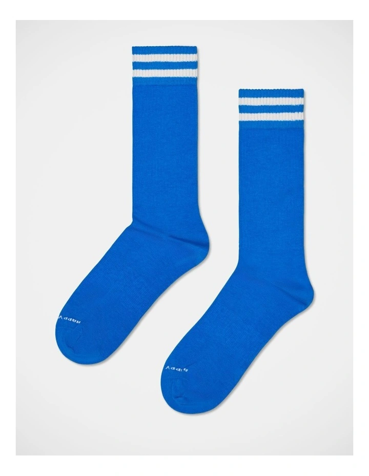 3-Pack Solid Sneaker Socks in White, Red, and Blue image 3