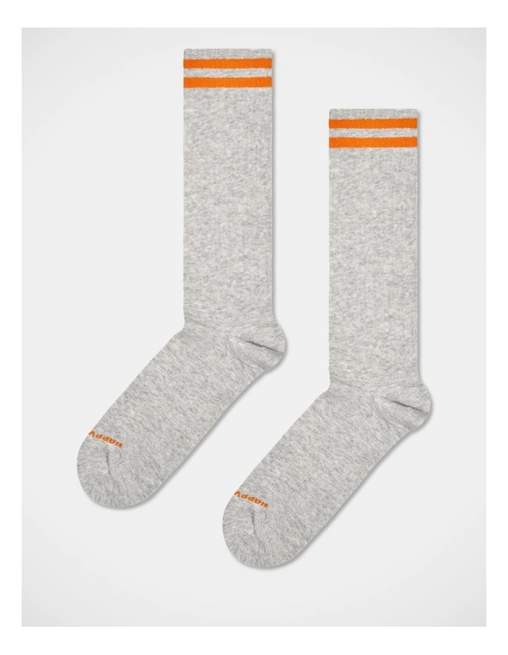 3-Pack Solid Sneaker Socks in Grey, Yellow, and Black image 2