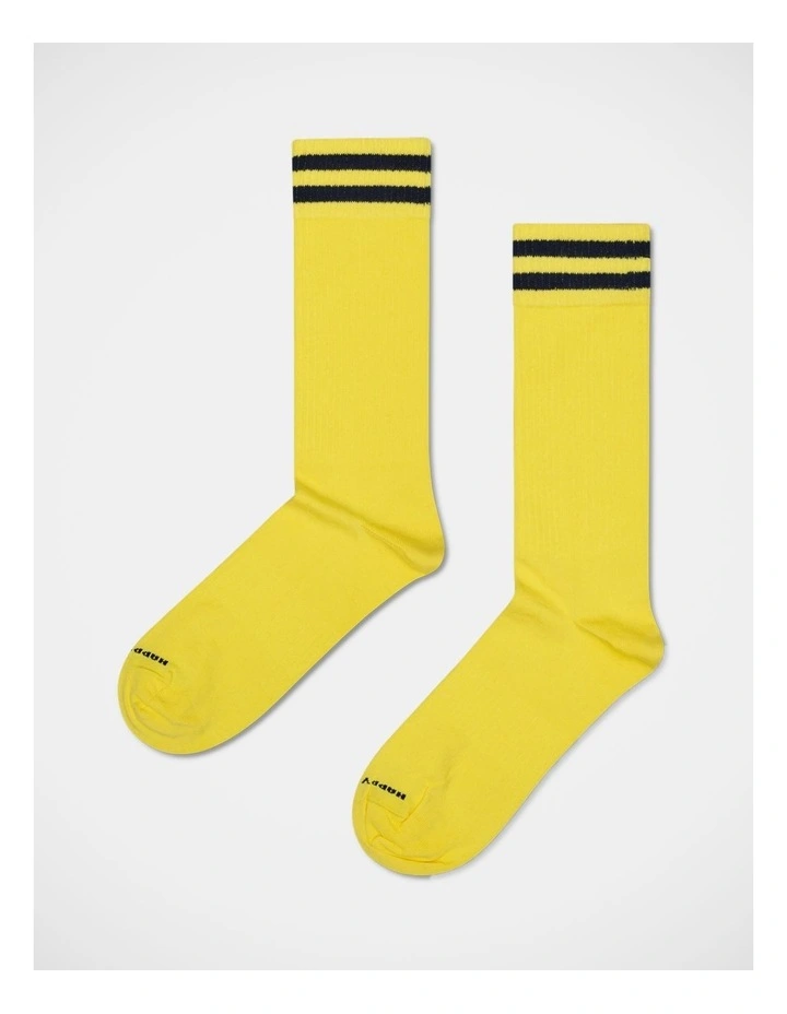 3-Pack Solid Sneaker Socks in Grey, Yellow, and Black image 3