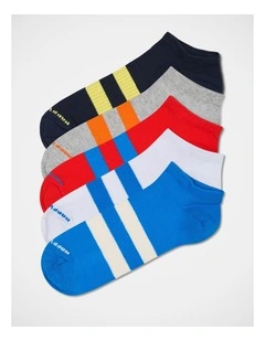 5-Pack Solid Ankle Socks in Multi