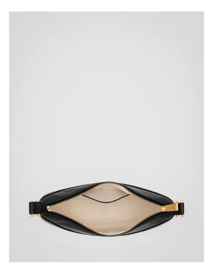 Florence Small Shoulder Bag in Black image 3