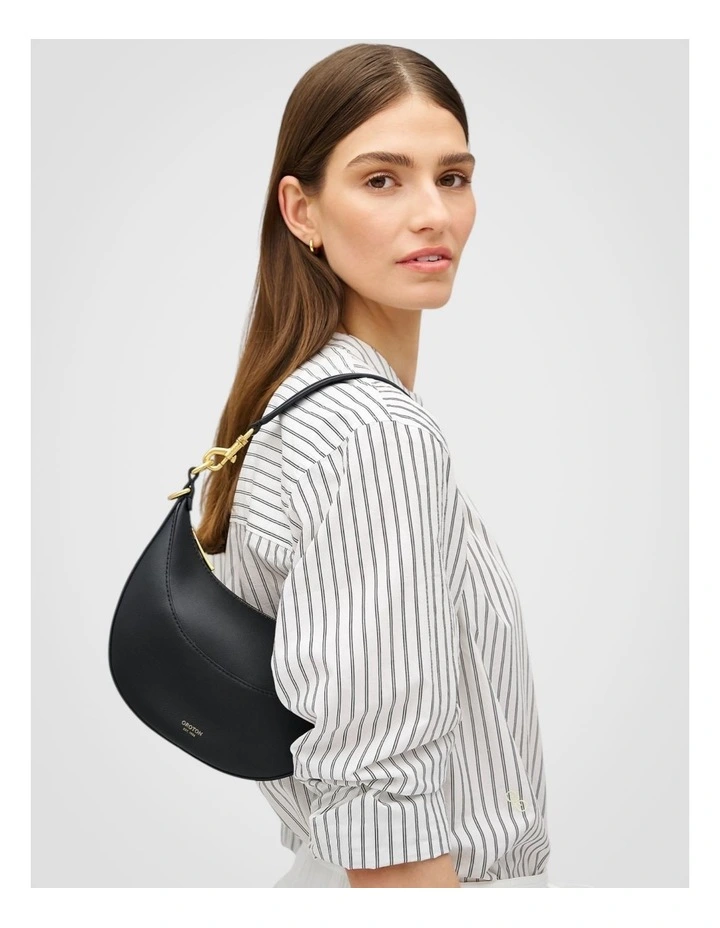 Florence Small Shoulder Bag in Black image 4