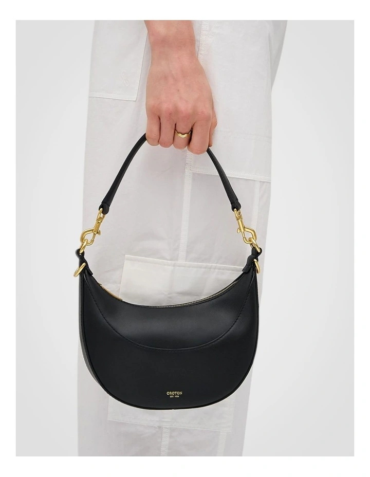 Florence Small Shoulder Bag in Black image 5