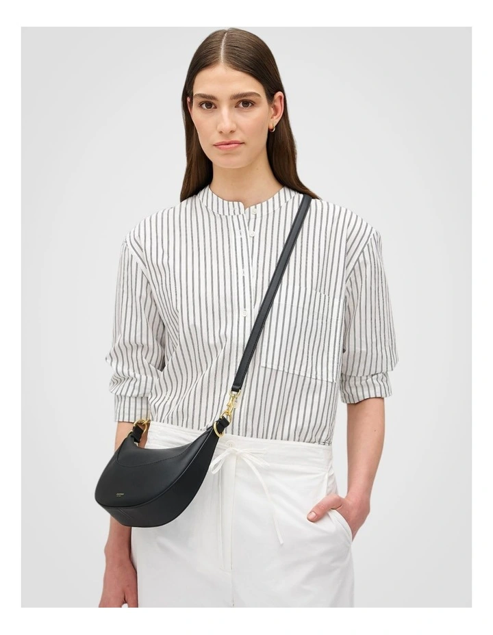 Florence Small Shoulder Bag in Black image 6