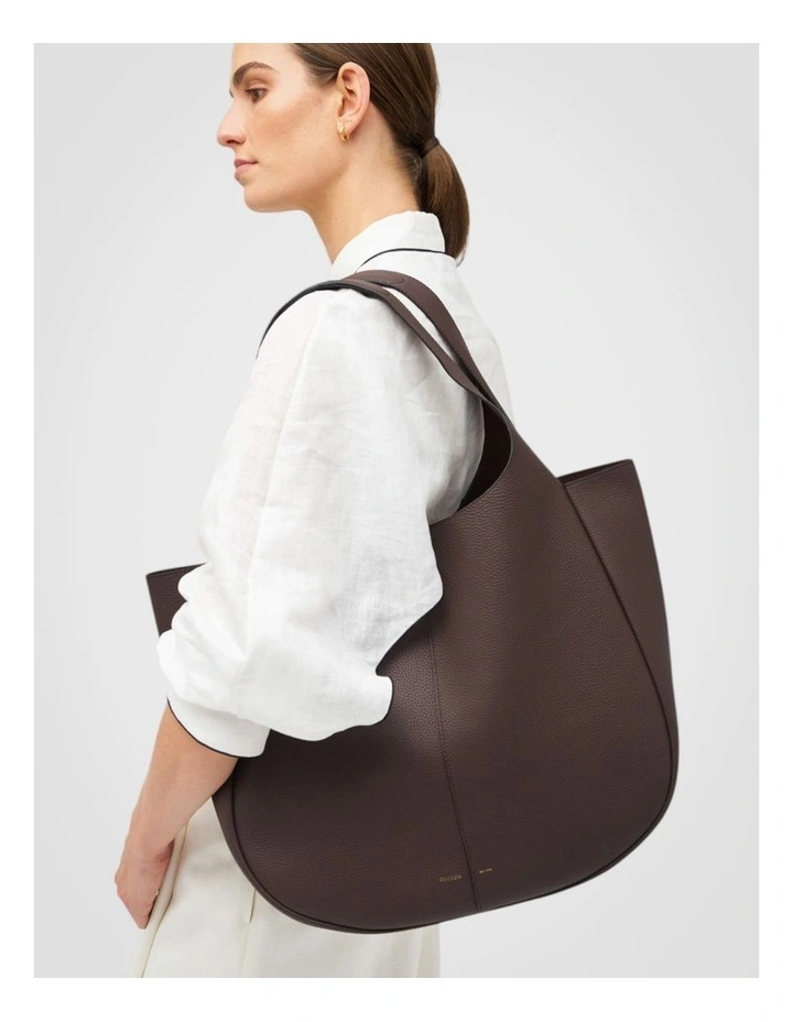 Emilia Large Tote in Bear Brown image 4