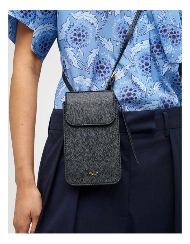 Margot Phone Crossbody Bag in Black image 5