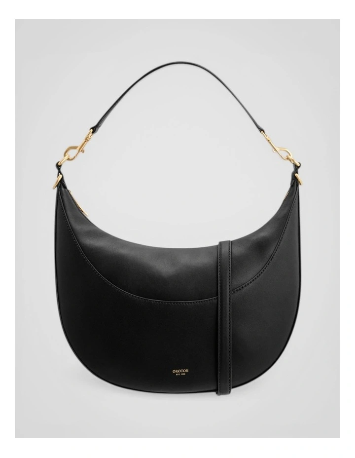 Florence Medium Hobo Bag in Black image 1