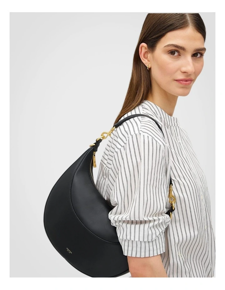 Florence Medium Hobo Bag in Black image 4