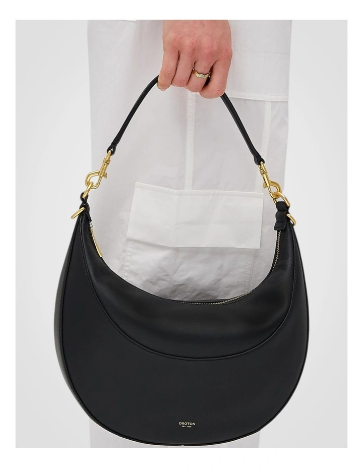 Florence Medium Hobo Bag in Black image 5