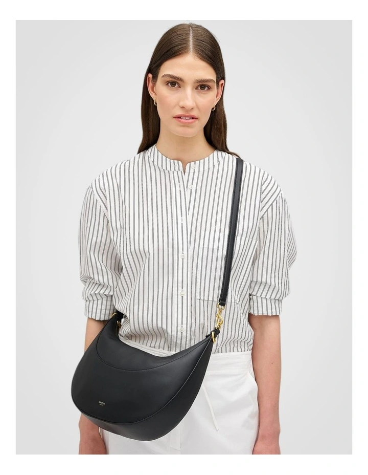 Florence Medium Hobo Bag in Black image 6