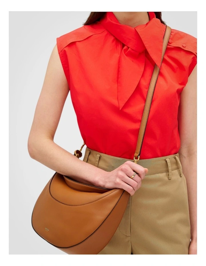 Florence Medium Hobo Bag in Cognac image 6