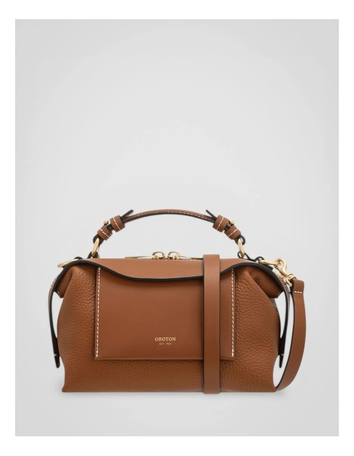 Mica Mini Bowler Bag in Brandy image 1