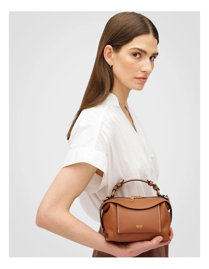 Mica Mini Bowler Bag in Brandy image 4