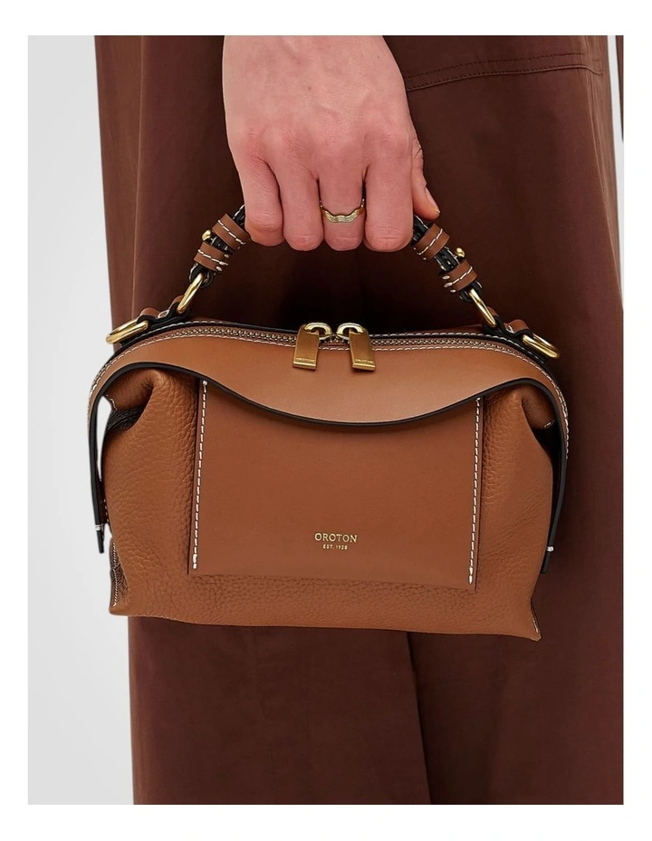 Mica Mini Bowler Bag in Brandy image 5