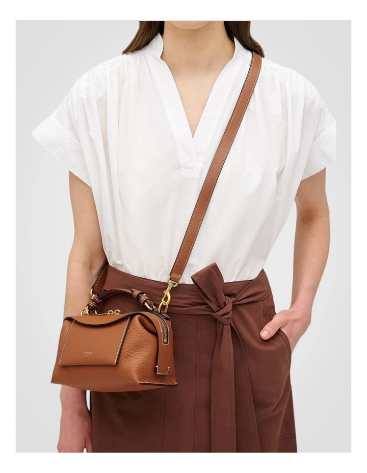 Mica Mini Bowler Bag in Brandy image 6