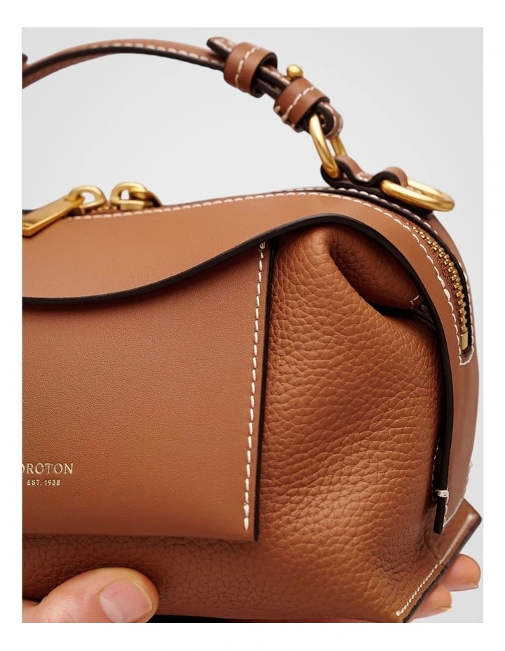 Mica Mini Bowler Bag in Brandy image 7