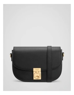 Yvonne Small Saddle Bag in Black