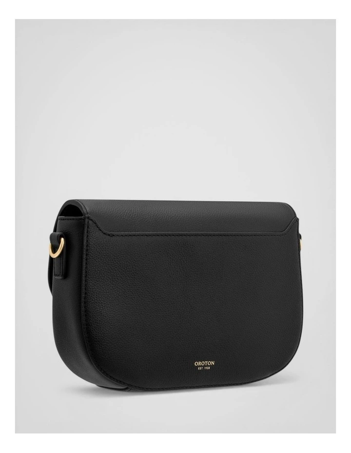 Yvonne Small Saddle Bag in Black image 2