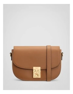 Yvonne Small Saddle Bag in Tan