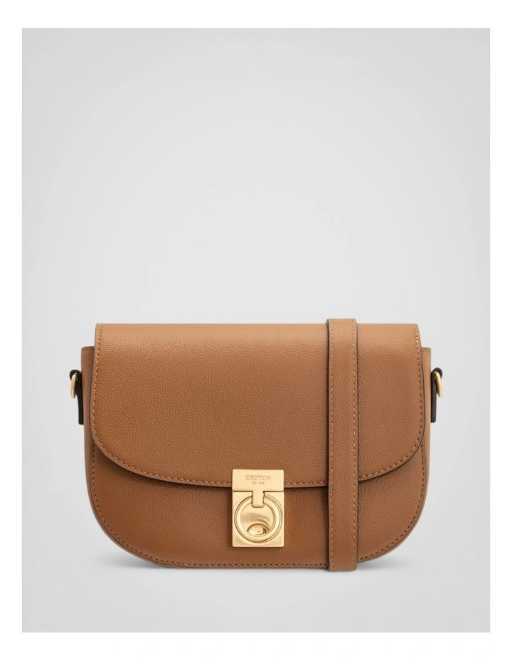 Yvonne Small Saddle Bag in Tan image 1