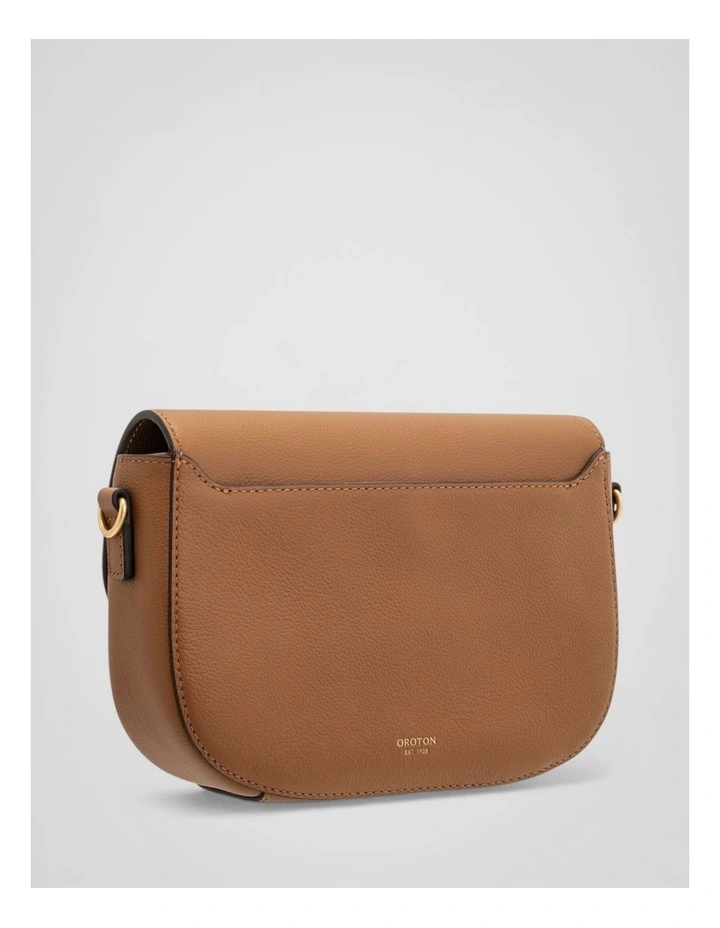 Yvonne Small Saddle Bag in Tan image 2
