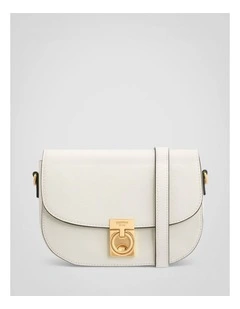 Yvonne Small Saddle Bag in Cream
