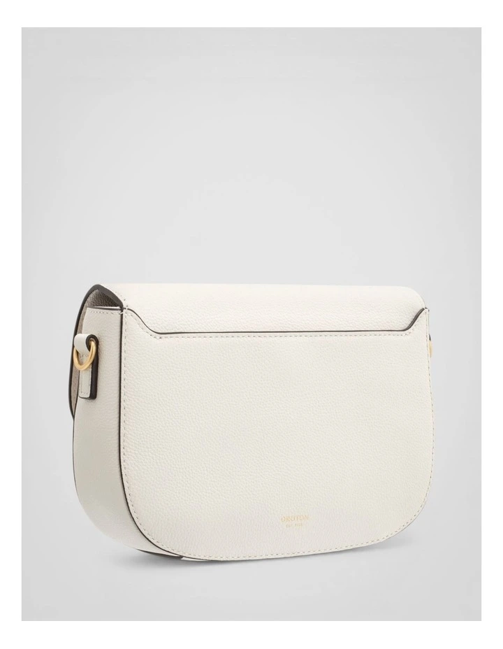 Yvonne Small Saddle Bag in Cream image 2