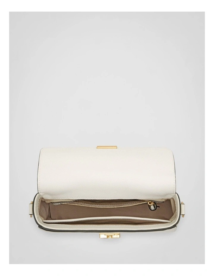 Yvonne Small Saddle Bag in Cream image 3
