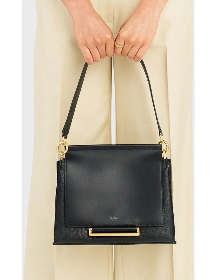 Elm Medium Satchel Bag in Black image 4