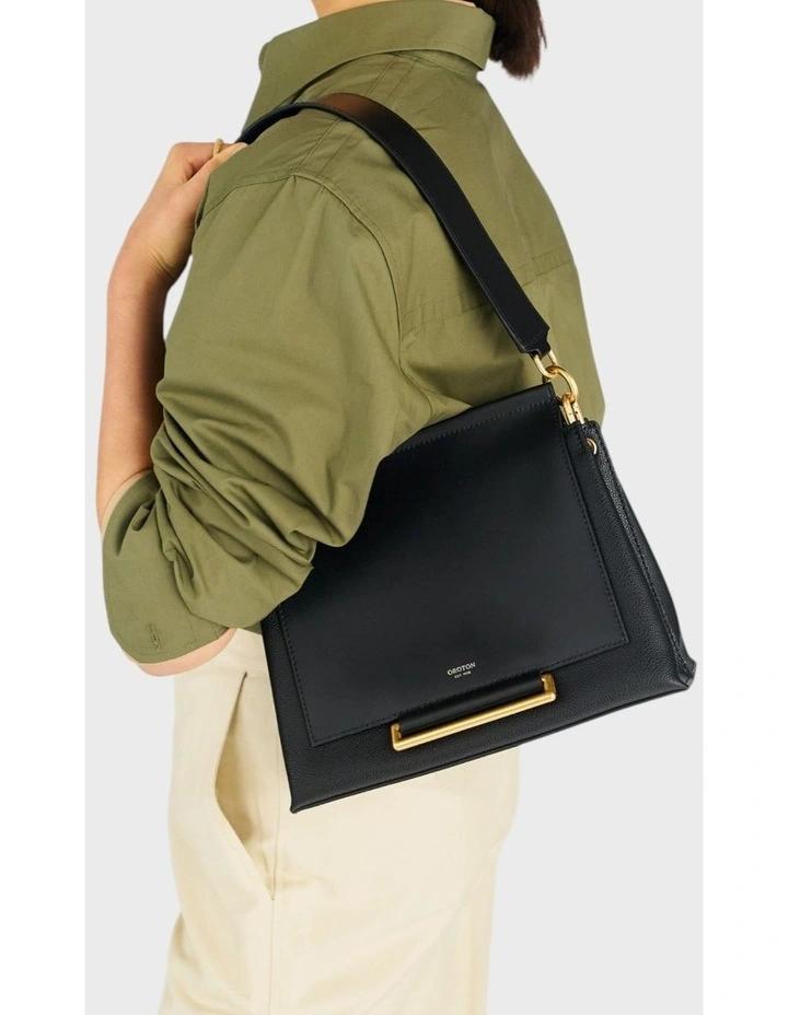 Elm Medium Satchel Bag in Black image 6